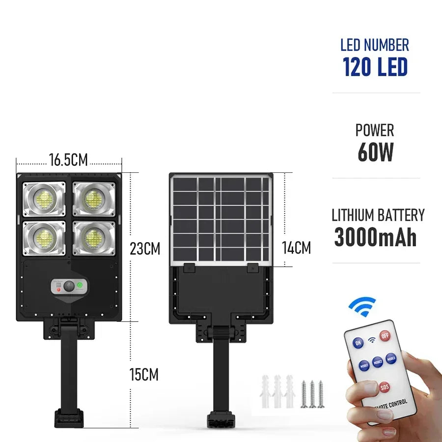 Potentes luces para exteriores CHUBAN, panel solar, impermeable, sensor de movimiento