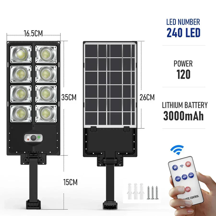 Potentes luces para exteriores CHUBAN, panel solar, impermeable, sensor de movimiento