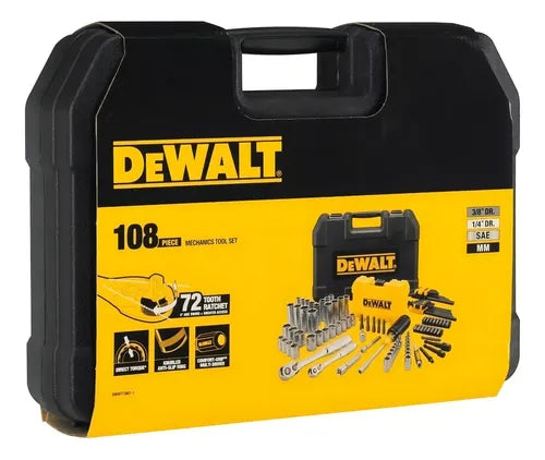 Set Herramientas Mecánicas DeWalt DWMT73801-1 - 108 Piezas con Estuche