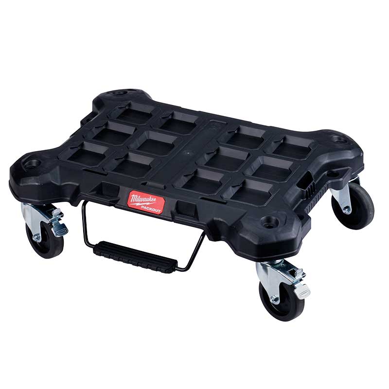 Carro PACKOUT Milwaukee 4822-8410 - Ruedas con Freno 113Kg Sistema QUICKSTOP | Plataforma Modular