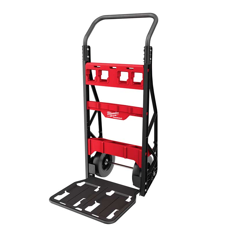 Carro PACKOUT Milwaukee 4822-8415 - 2 Ruedas 10" Base Plegable 180Kg | Sistema Modular Profesional