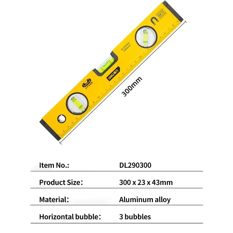 Nivel de Burbuja Alta Precisión Deli - Herramienta Profesional Aluminio | Envío Gratis
